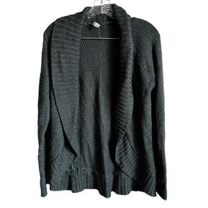 Silence & Noise Green Chunky Knit Cardigan